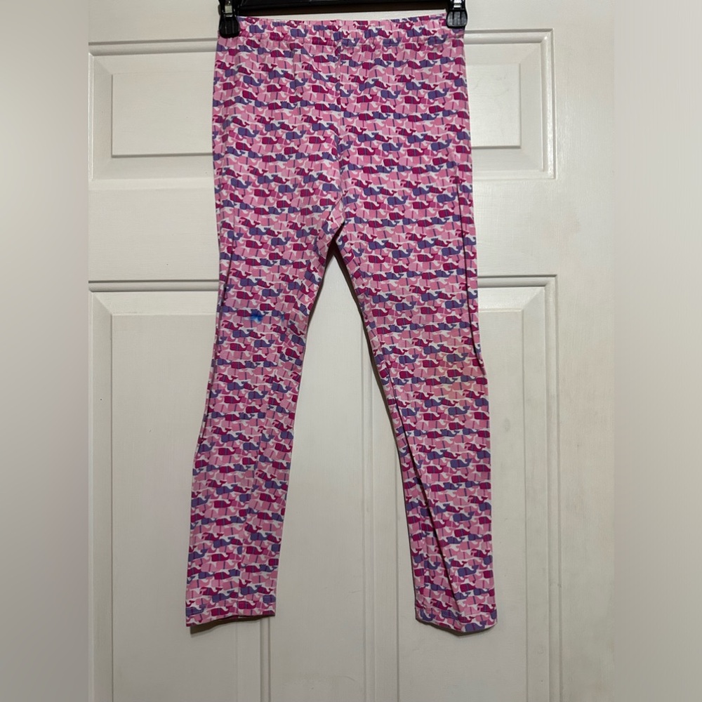 Vineyard Vines Girls Pink Whales Leggings Medium‎ 12-14